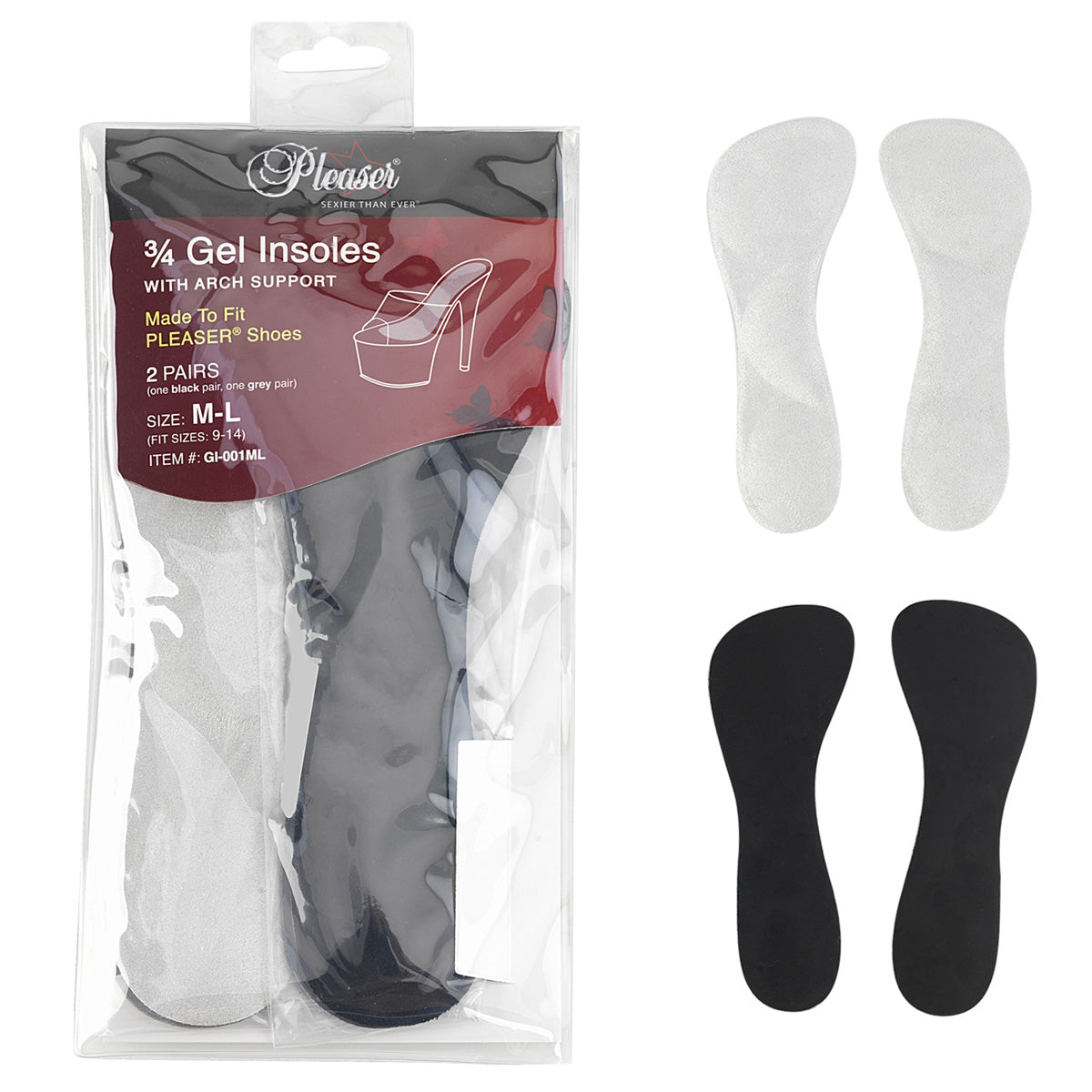 Pleaser Gel Insoles w/ Arch Support