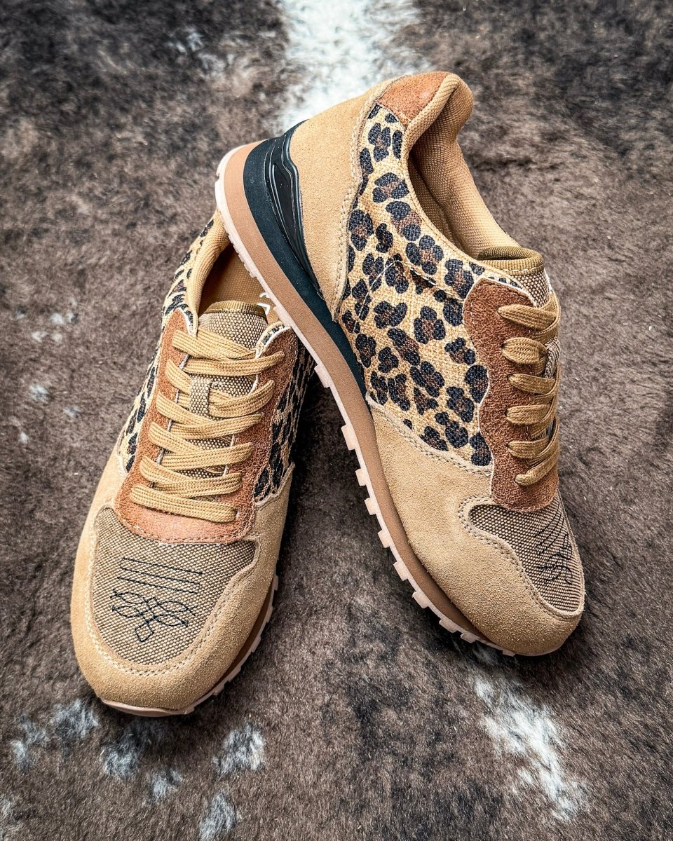 Giddyup Leopard Tennis Shoes in Tan by Roper
