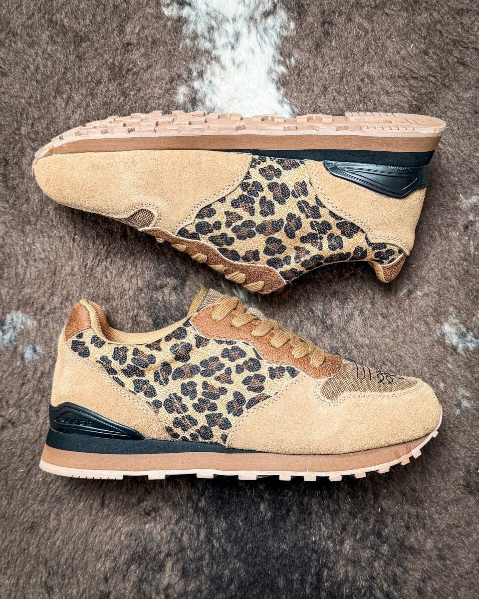 Giddyup Leopard Tennis Shoes in Tan by Roper