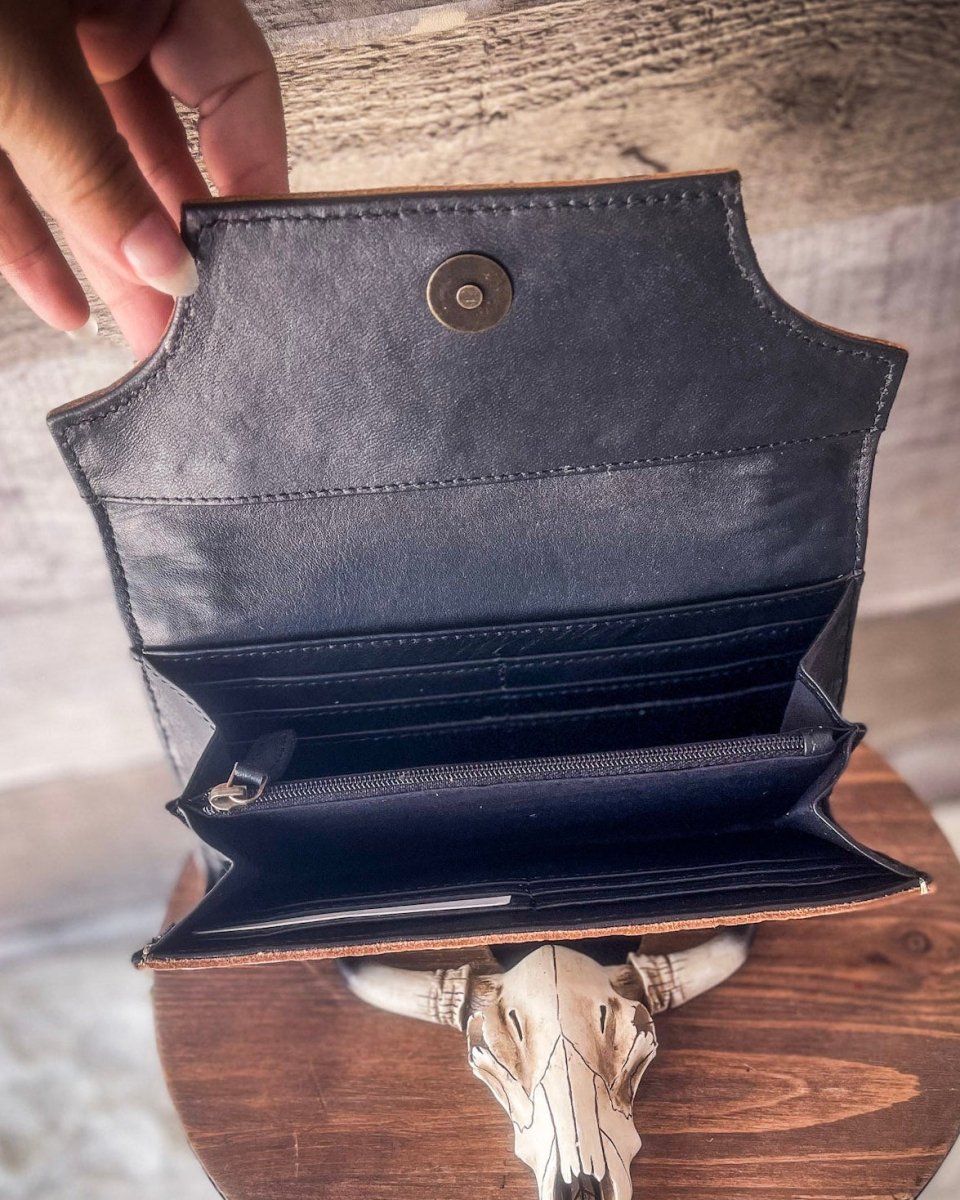 Glenrose Stitch Accent Wallet by Myra Bag