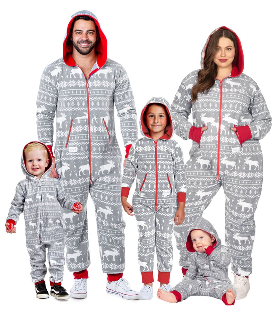 Matching Grey Moose Family Jumpsuits