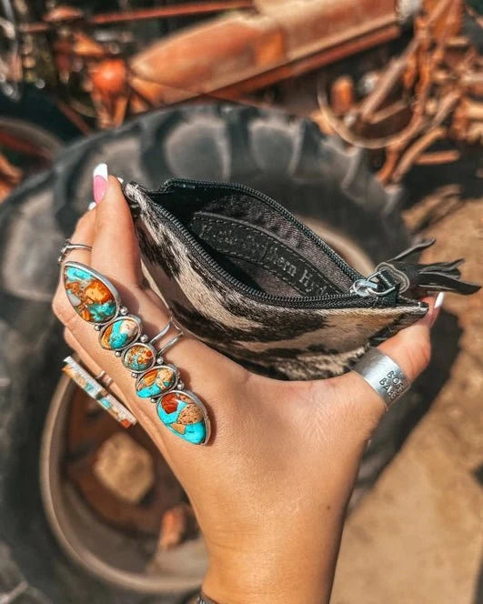 Hazy Ryder Leather Card Holder in Black by Haute Southern Hyde