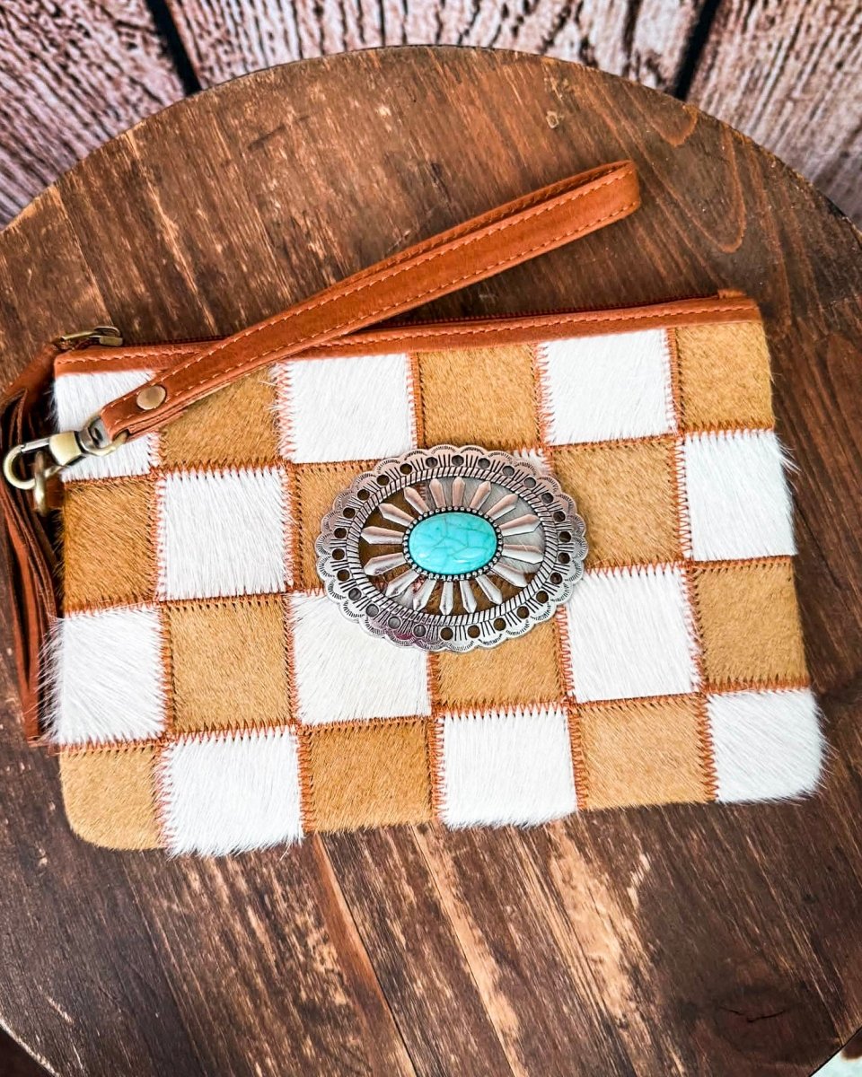 Honey Creek Checkered Pouch by Countryside Co.