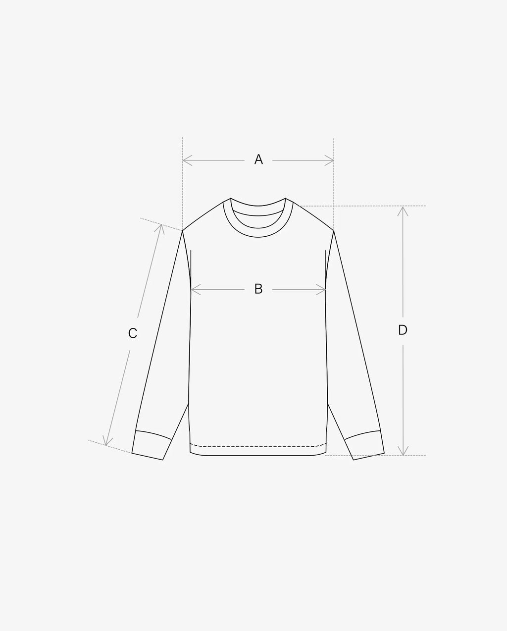 Loopwheel Crewneck Sweatshirt / Black
