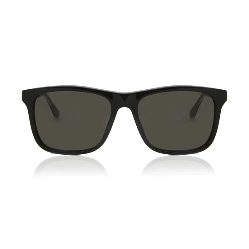 Gucci Sunglasses Square Full Rim, Black Frame And Grey Lens Gg0381Sn007
