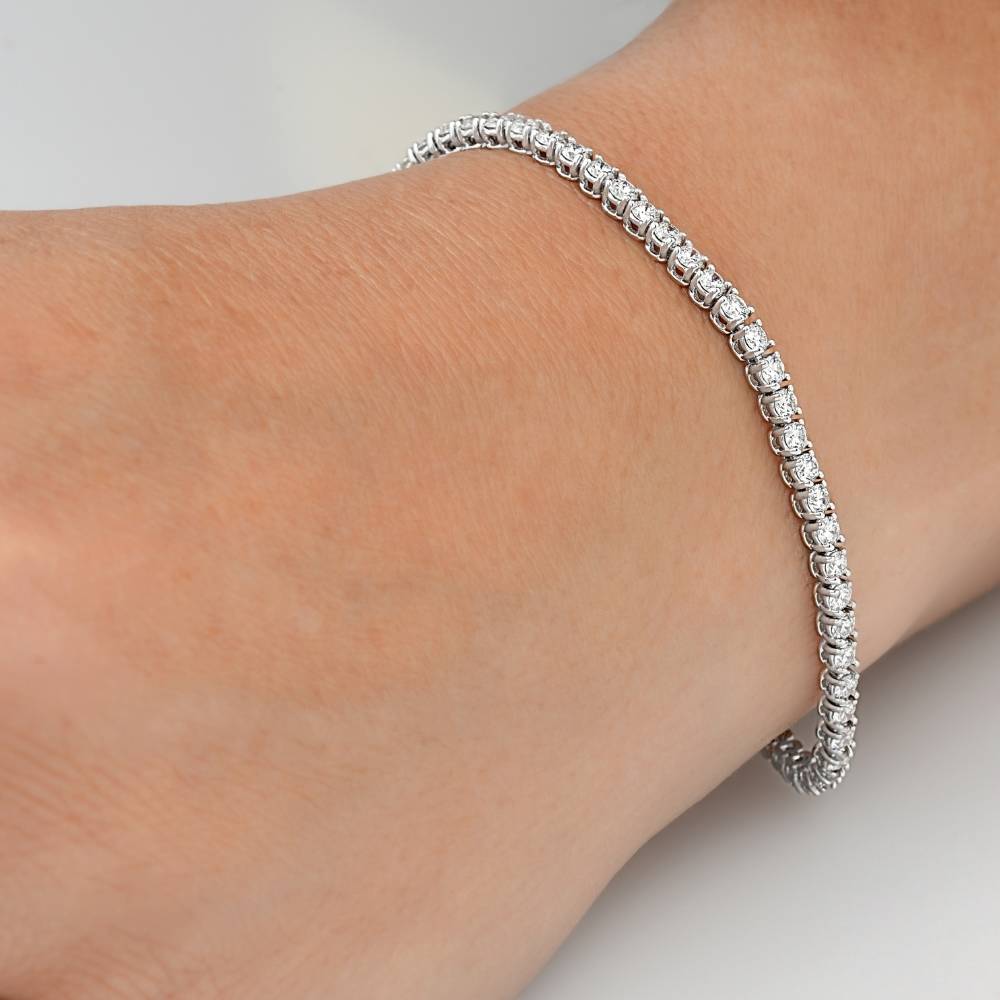 5ct Diamond Tennis Bracelet 14K White Gold
