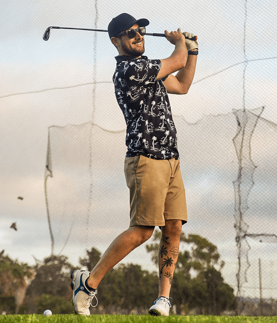 Men's Monochrome Moonlight Golf Polo