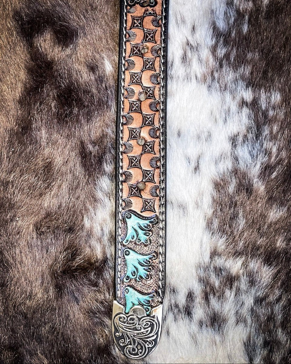 Mesa Moon Mirage Hand-tooled Belt by Myra Bag