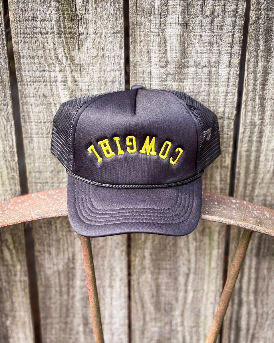 Midnight Cowgirl Embroidered Trucker Cap