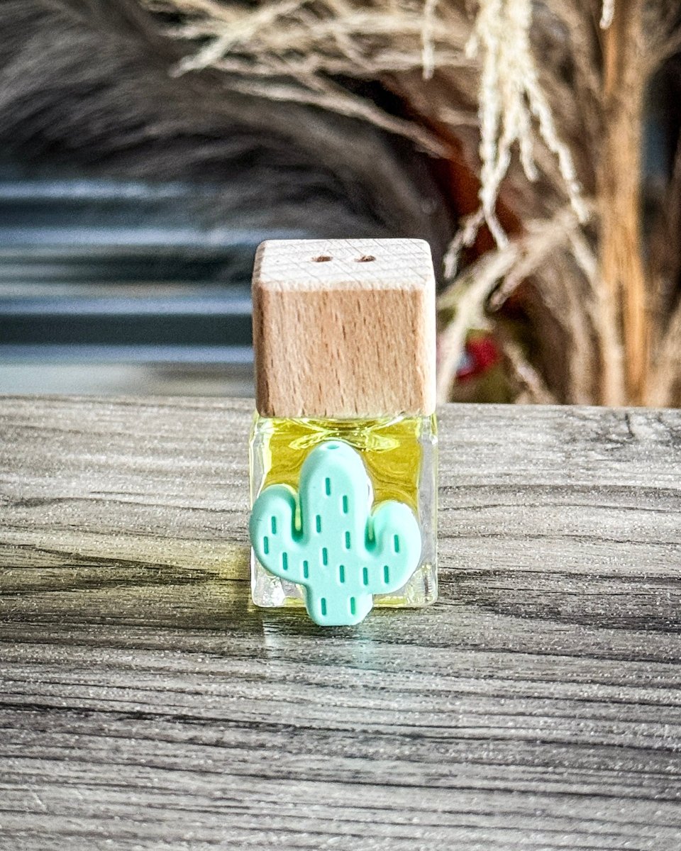 Minty Cactus Vent Clip Car Diffuser in Leather and Lace