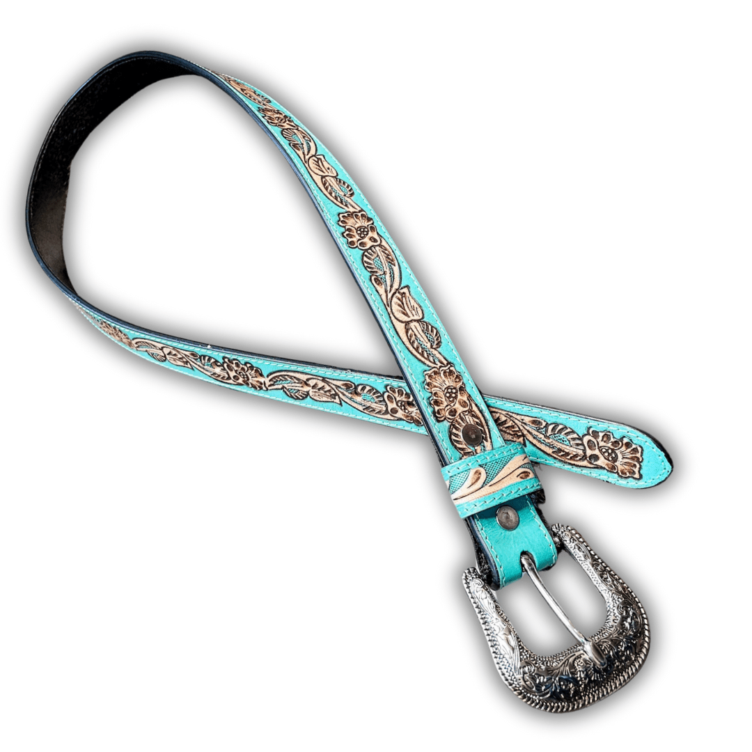 Canyon Shadow Hand Tooled Belt by Myra Bag