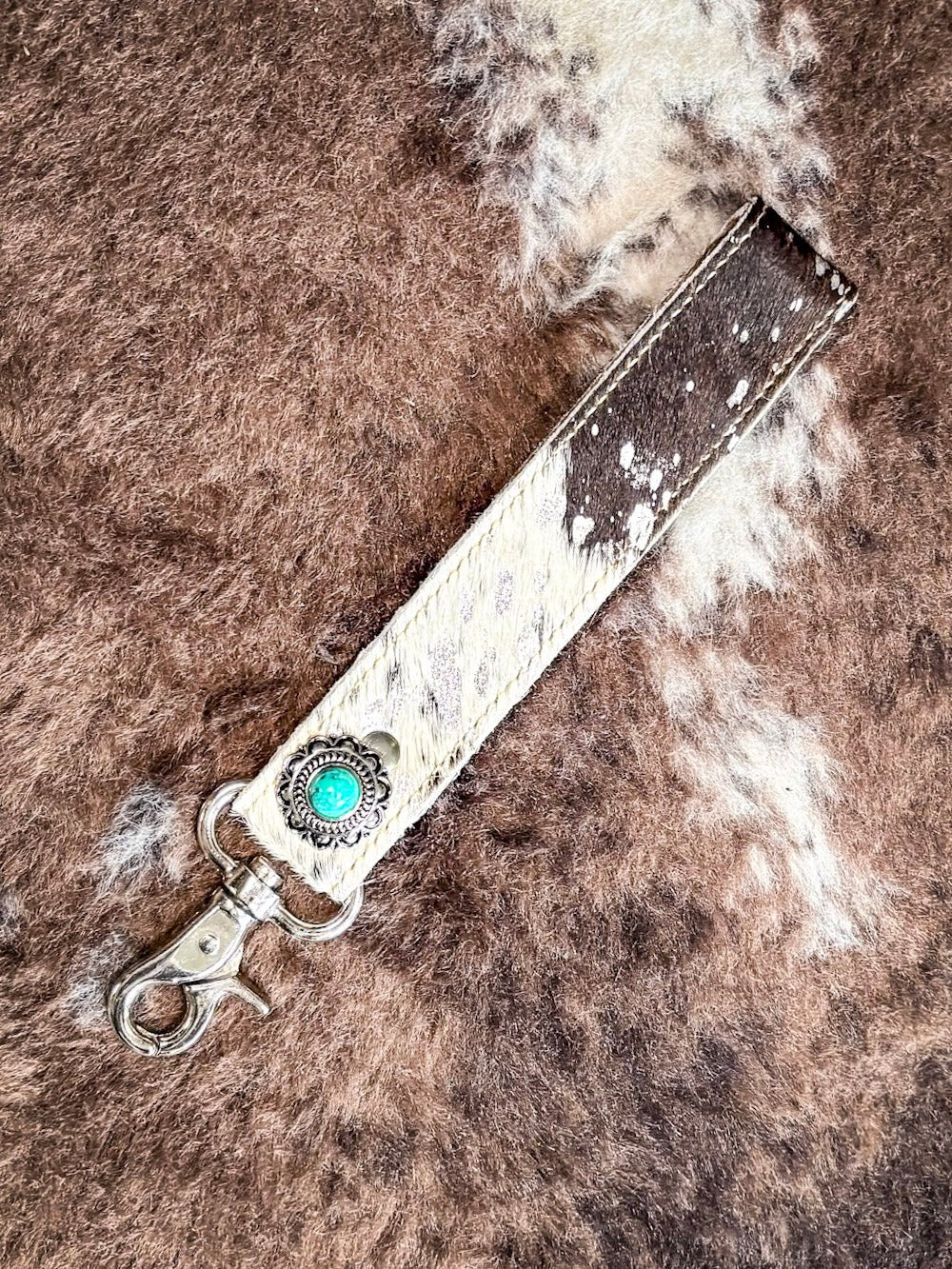 Concho Delight Key Fob in Black & White by Myra Bag