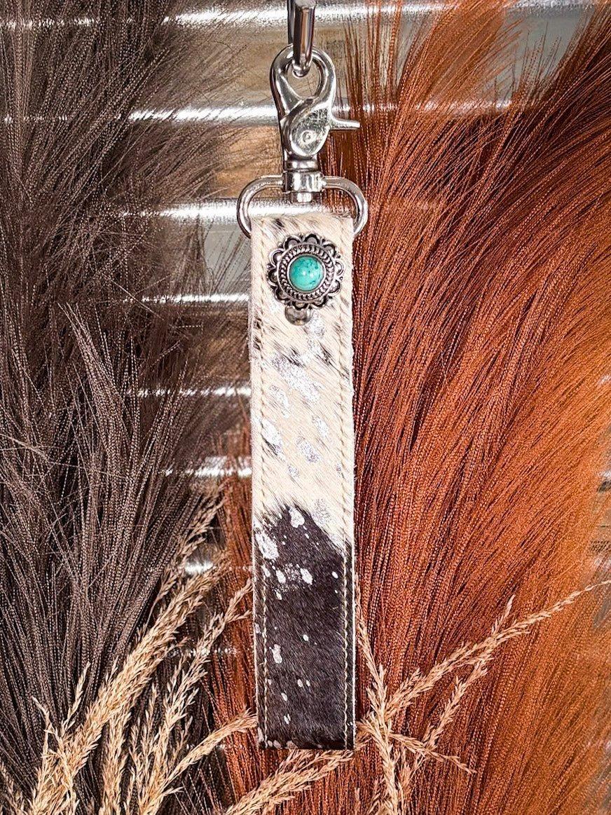 Concho Delight Key Fob in Black & White by Myra Bag