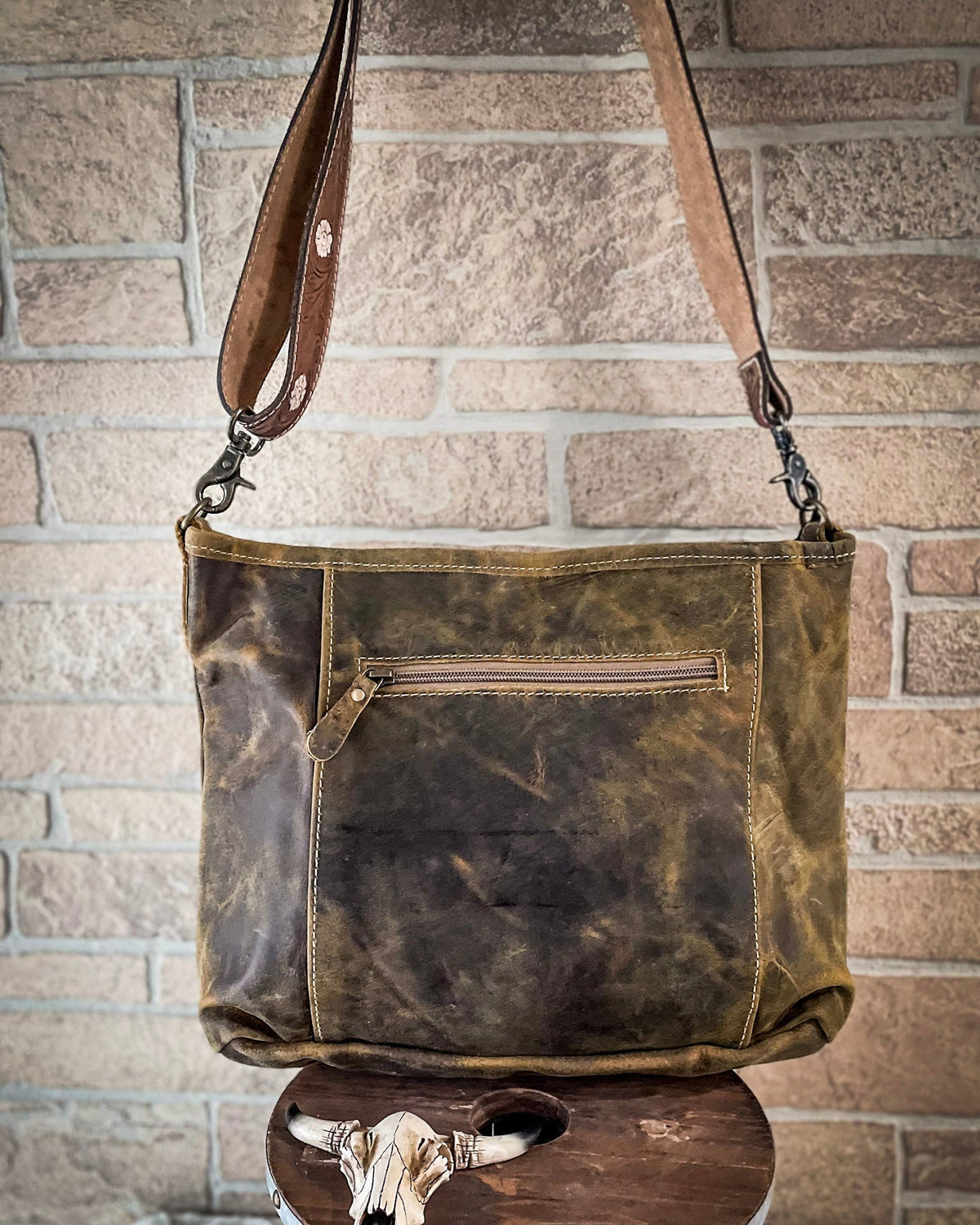 Cornell Rose Hair On Leather Bag by Myra Bag