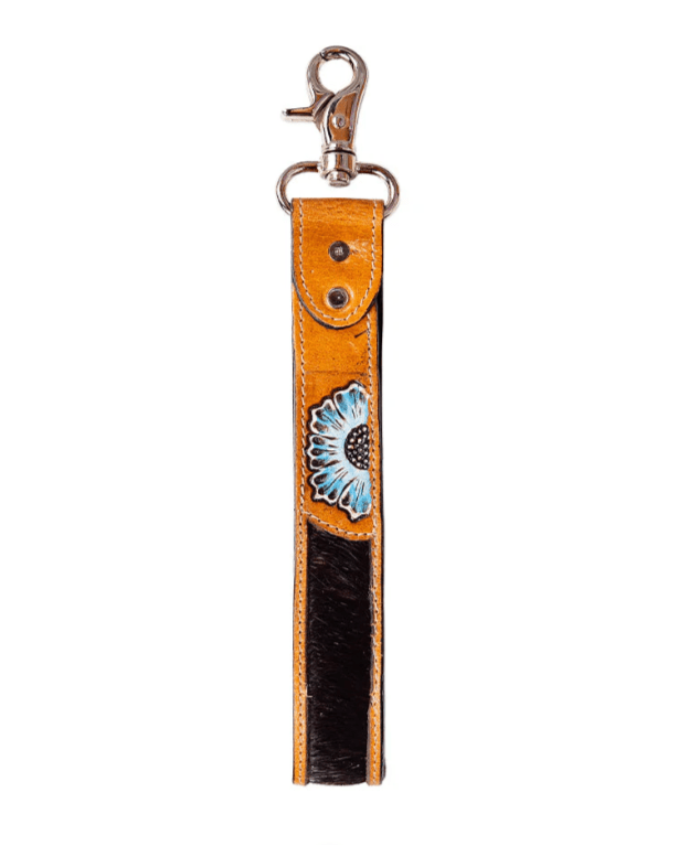 Far & Wide Hand-Tooled Key Fob by Myra Bag