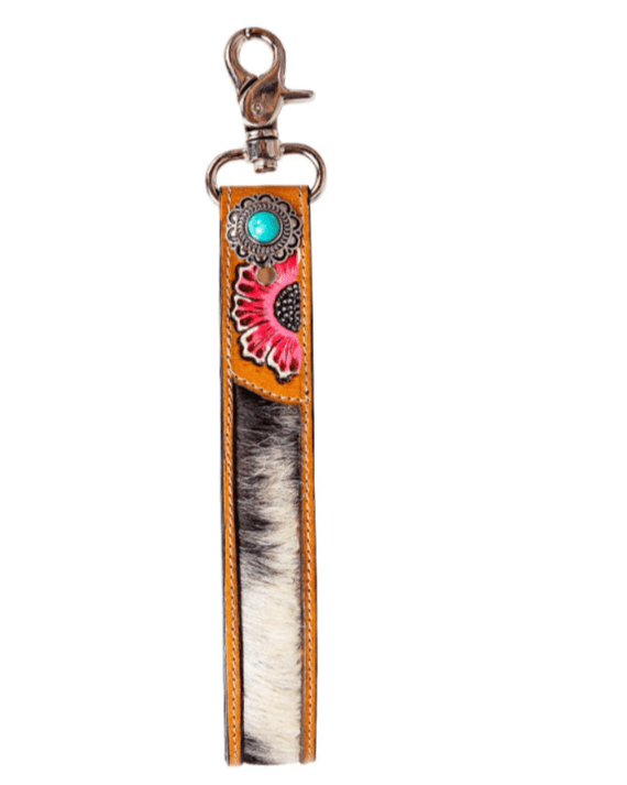 Far & Wide Hand-Tooled Key Fob by Myra Bag
