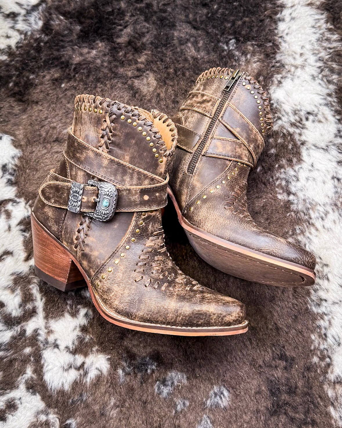 Haley's High Peak Booties by Myra Bag
