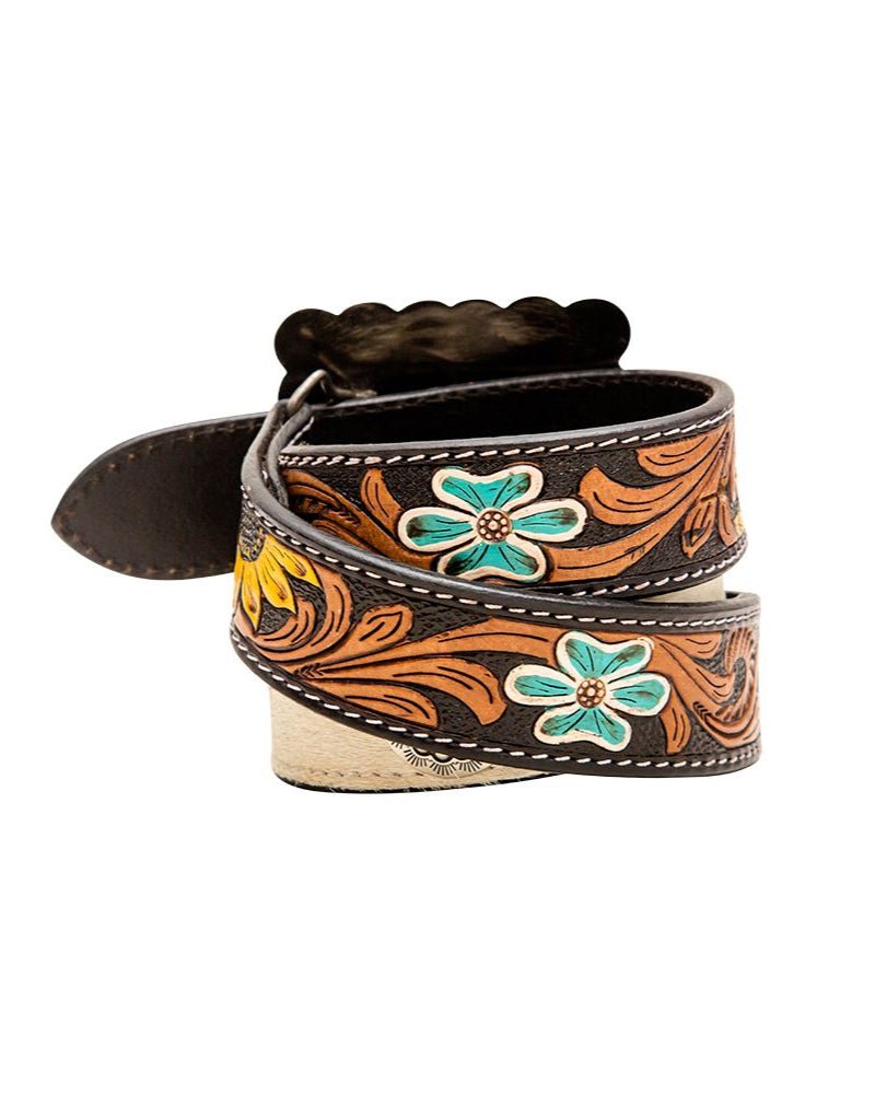Klepto Hand Tooled Concho Belt by Myra Bag