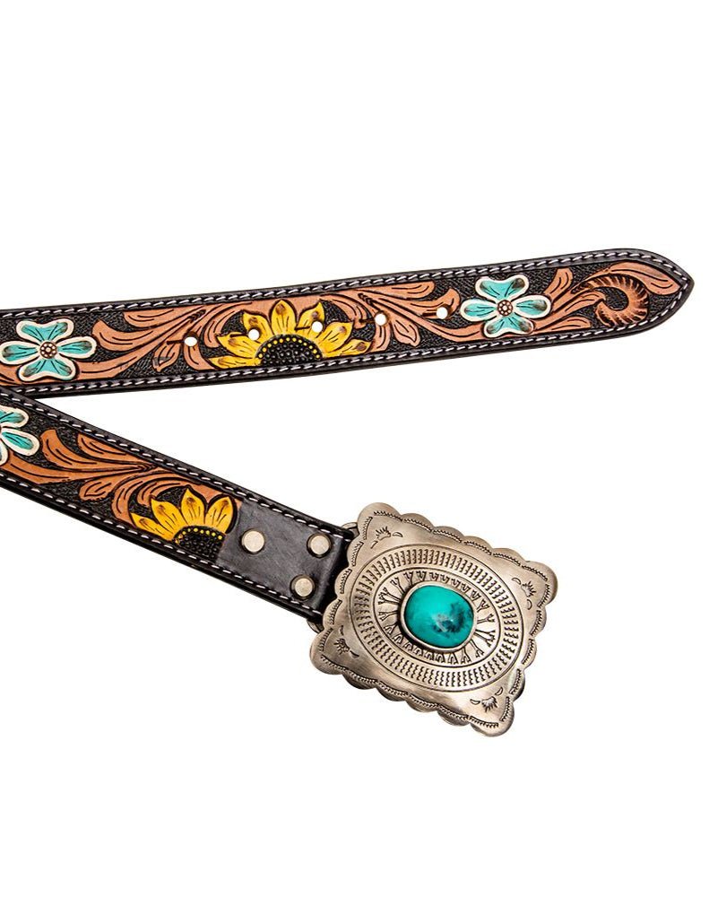 Klepto Hand Tooled Concho Belt by Myra Bag