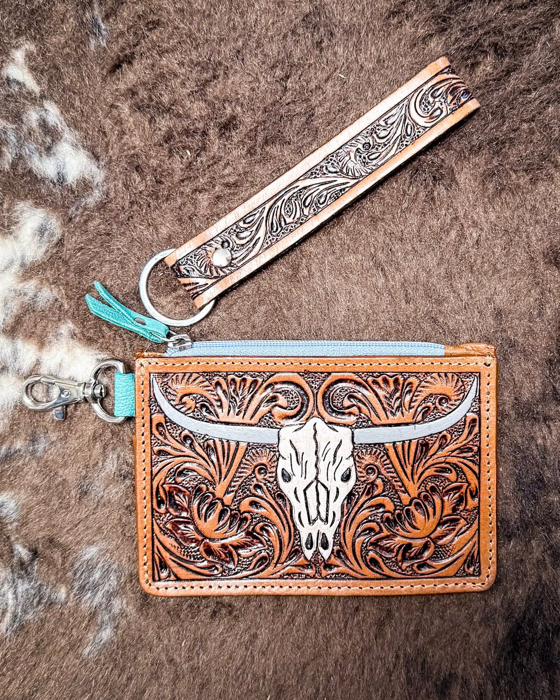 Pride of Prickly Pears Card Holder in Dark Brown by Myra Bag