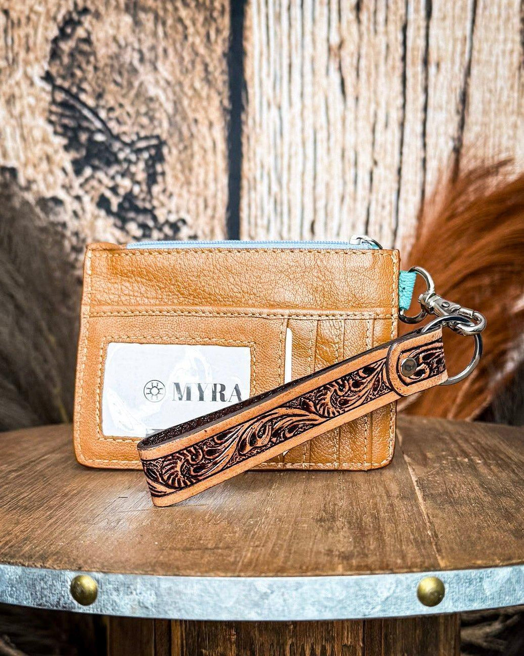 Pride of Prickly Pears Card Holder in Dark Brown by Myra Bag