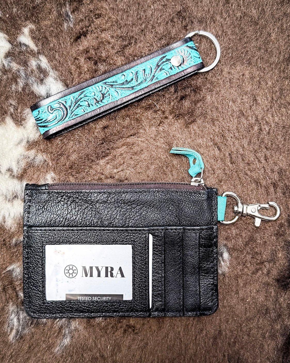 Pride of Prickly Pears Card Holder in Turquoise by Myra Bag