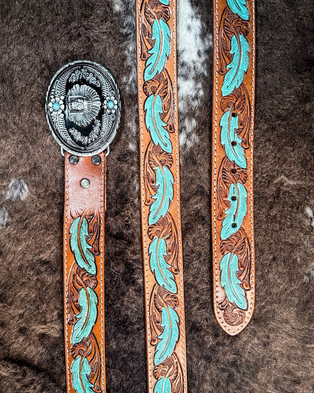 Radianite Hand Tooled Belt by Myra Bag