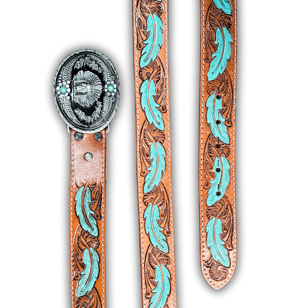 Radianite Hand Tooled Belt by Myra Bag