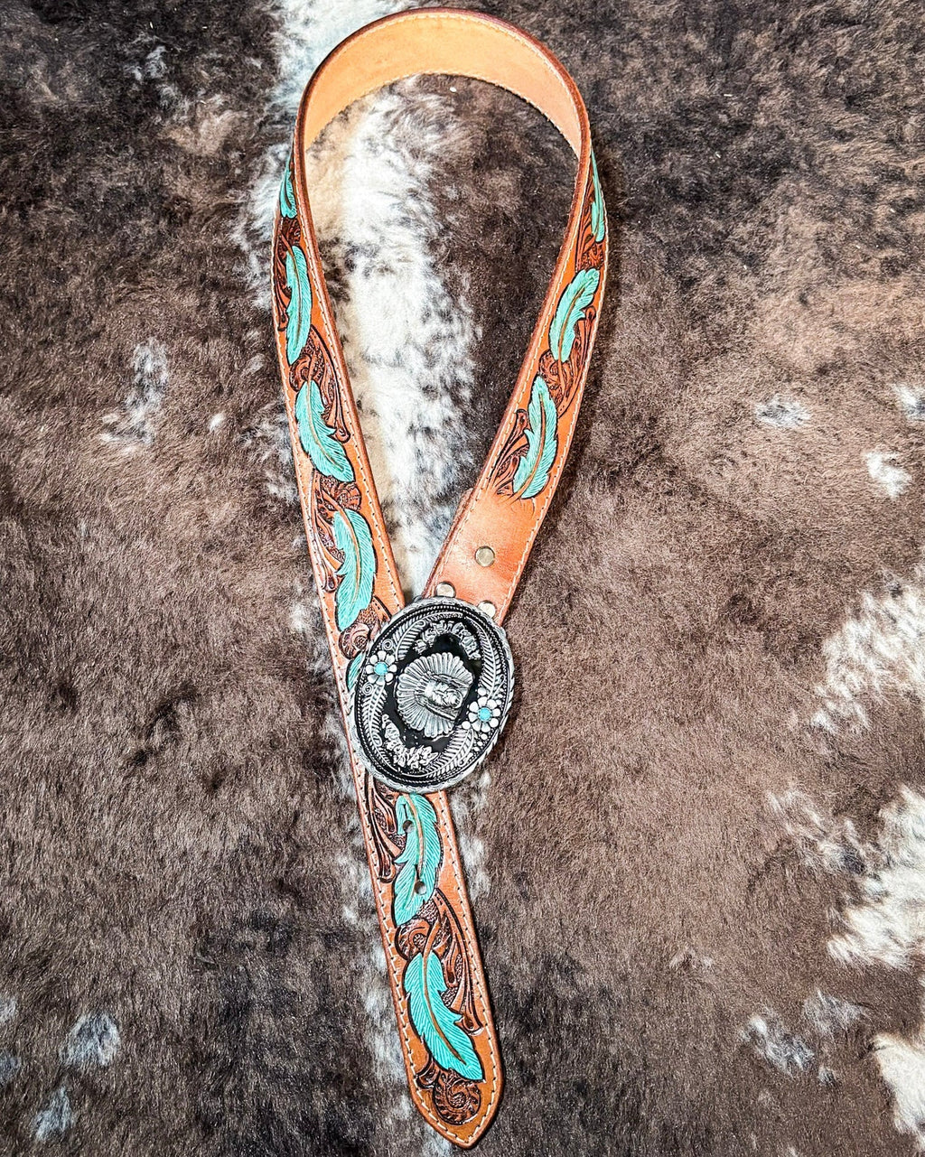 Radianite Hand Tooled Belt by Myra Bag