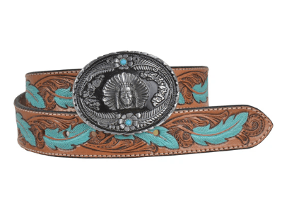 Radianite Hand Tooled Belt by Myra Bag