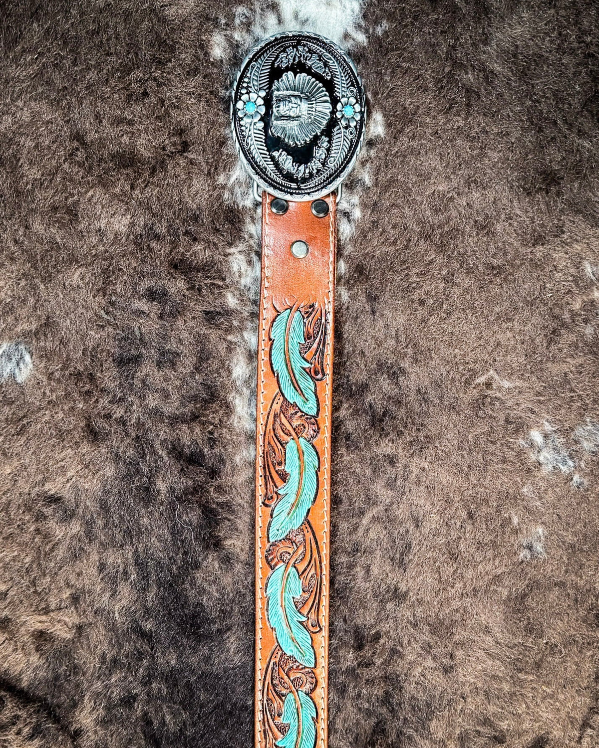 Radianite Hand Tooled Belt by Myra Bag