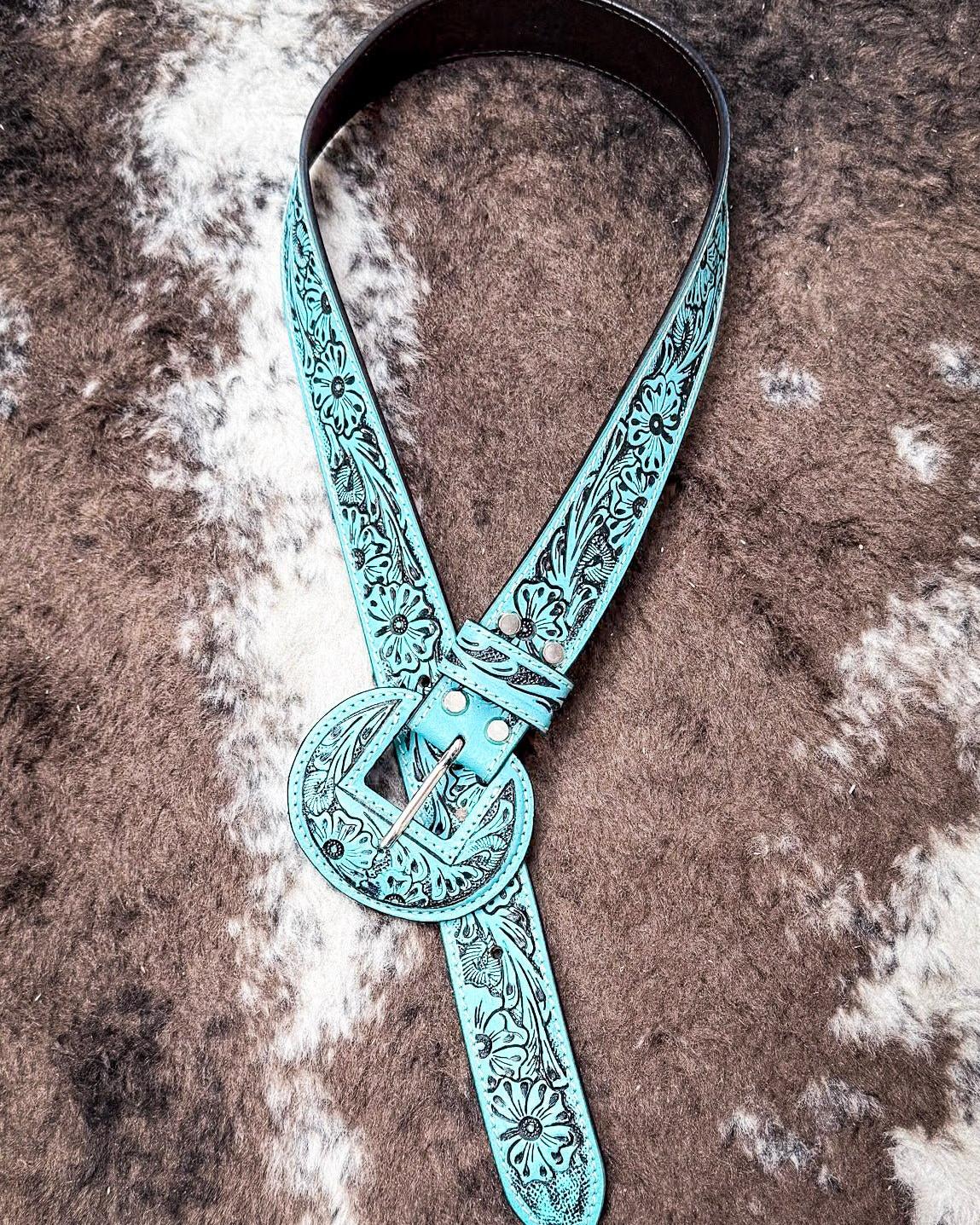 Talon High Desert Belt In Turquoise by Myra Bag
