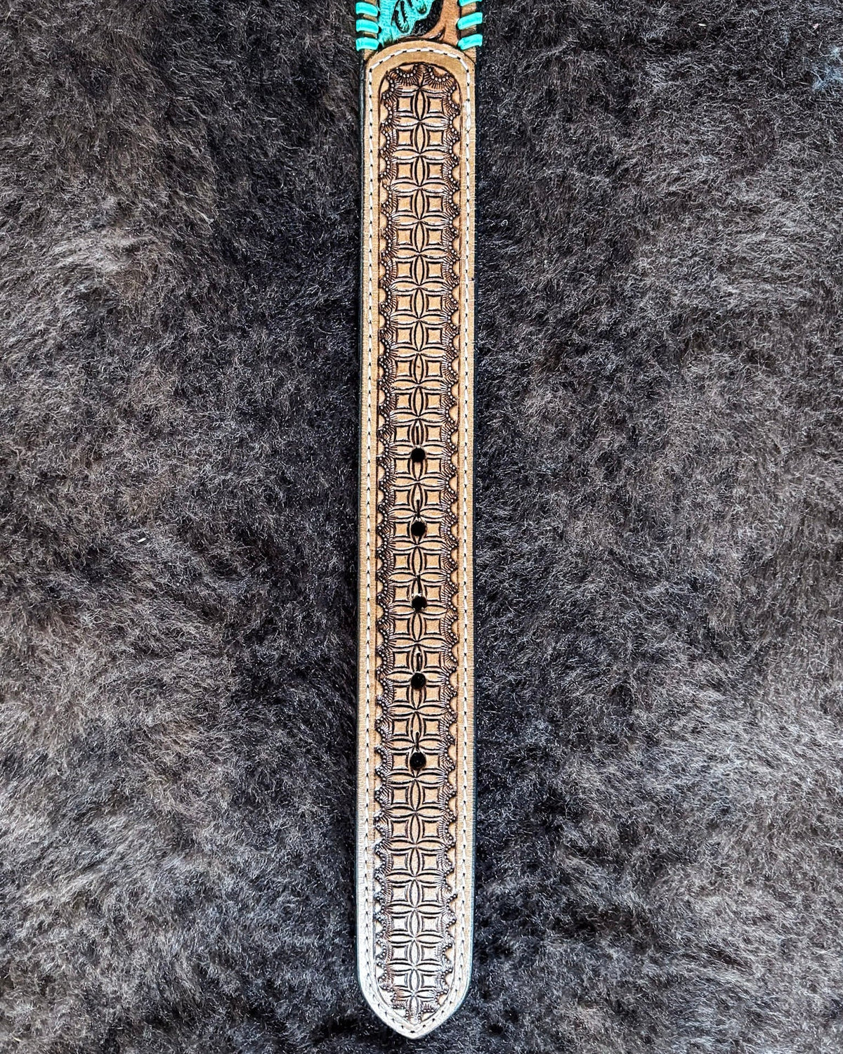 Tropical Forest Hand-Tooled Concho Belt by Myra Bag