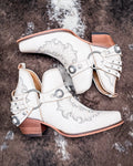 Western Ember Booties in White by Myra Bag