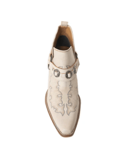 Western Ember Booties in White by Myra Bag