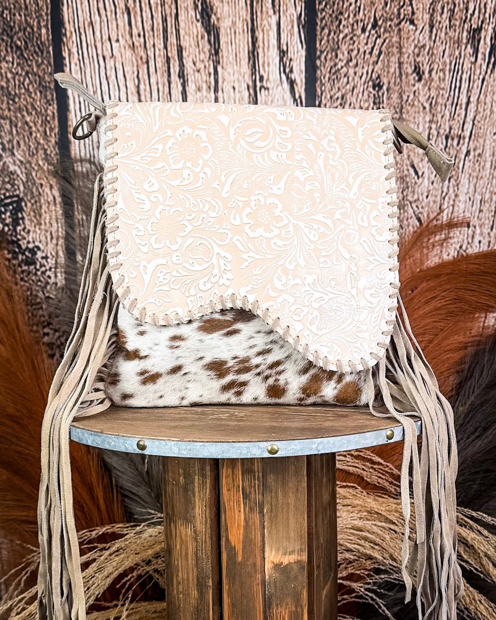 Western Ember Fringed Concealed Carry Bag in Autumn Blaze by Myra Bag