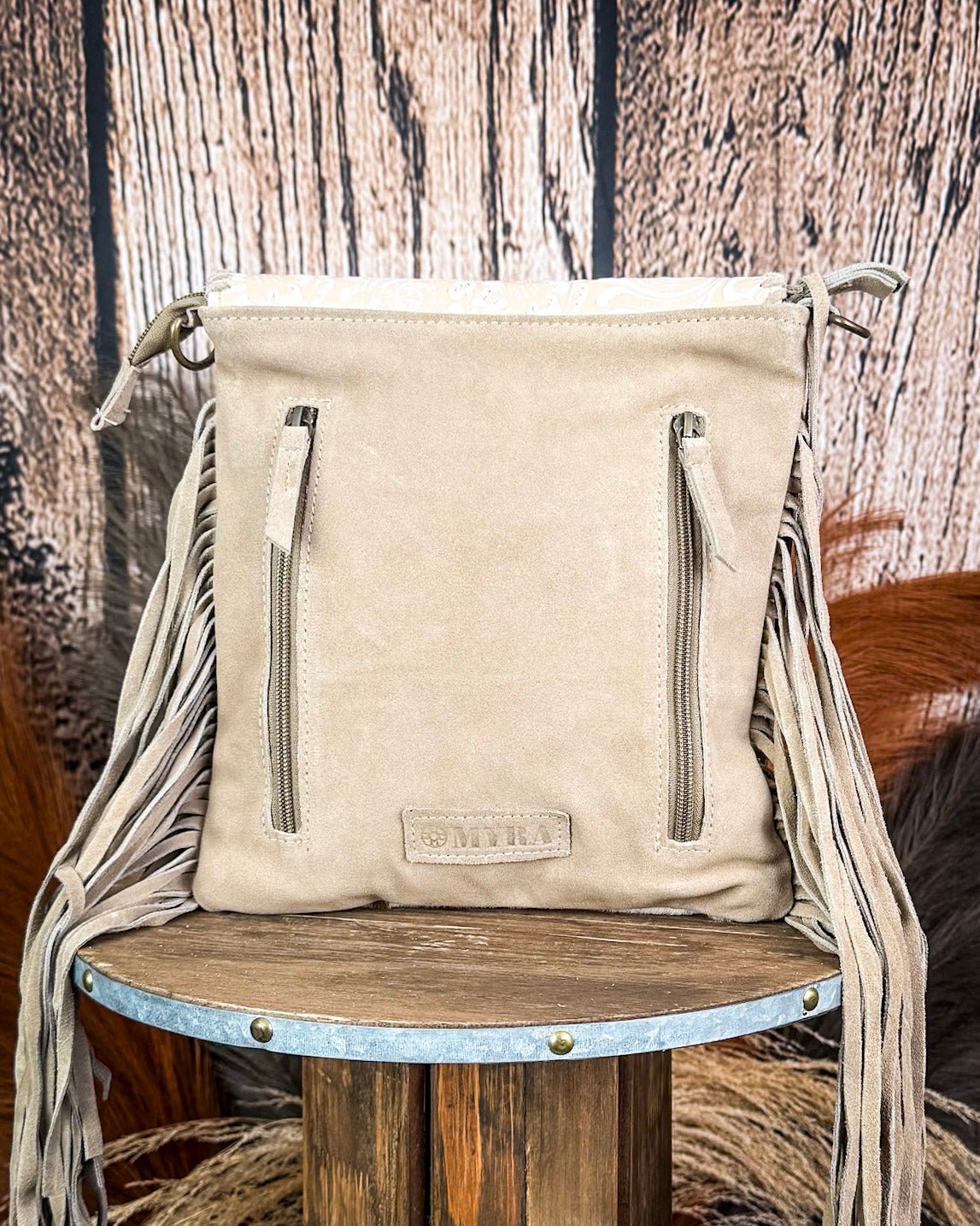 Western Ember Fringed Concealed Carry Bag in Autumn Blaze by Myra Bag