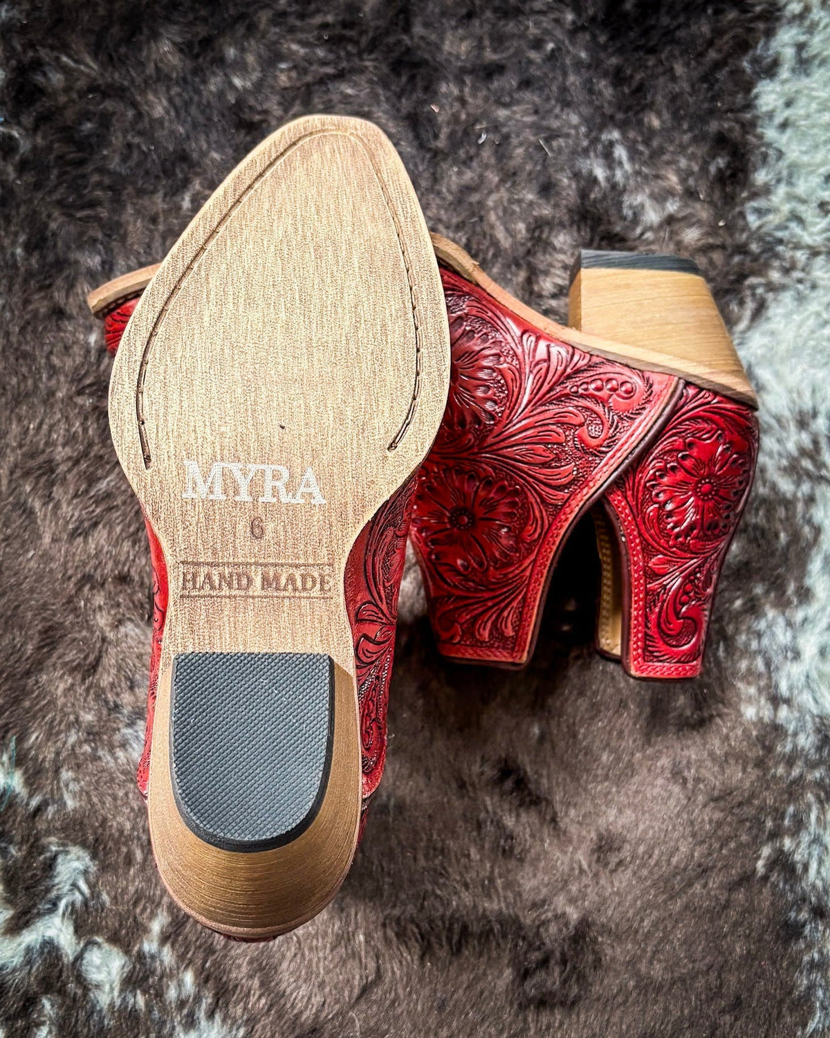 Western Moxie Booties in Scarlet by Myra Bag