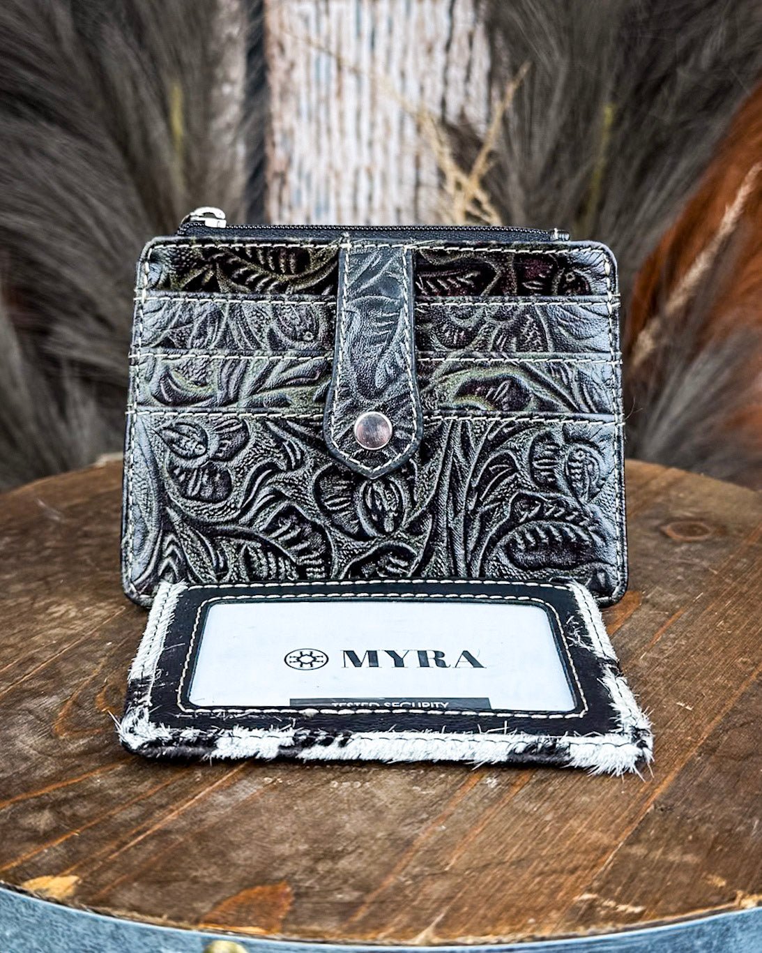 Wonder Trail Card Holder in Black by Myra Bag