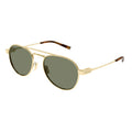 Saint Laurent Sunglasses Browline Full Rim, Shiny Gold Frame And Green Lens Sl708003