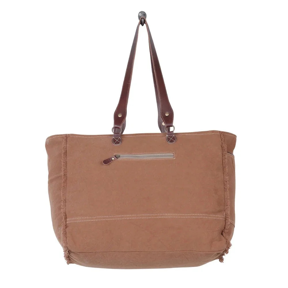 Paloma Creek Hair-On Weekender Bag in Turquoise by Myra Bag