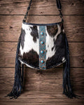 Paradox Hairon Fringe Crossbody Bag by Myra Bag