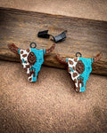 Pecan Rodeo Bull Skull Car Vent Clip Freshies in Pumpkin Pecan Waffle