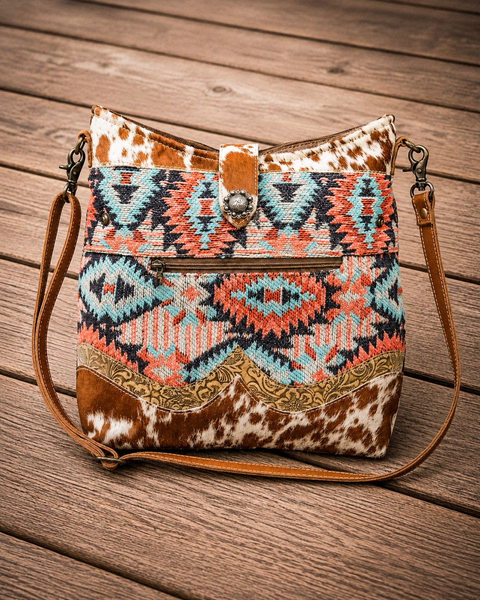 Pink Fog Hair-On Shoulder Bag by Myra Bag