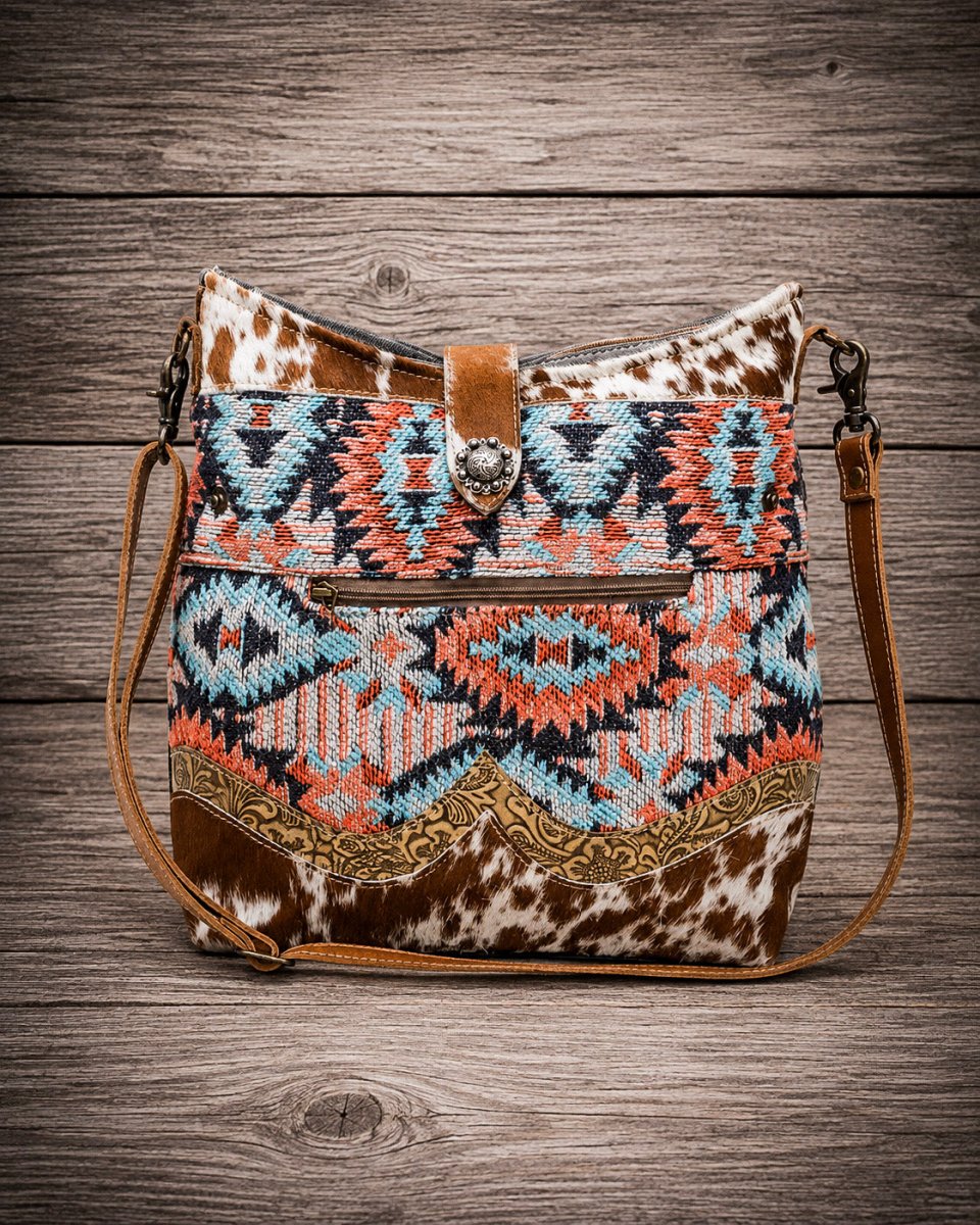 Pink Fog Hair-On Shoulder Bag by Myra Bag