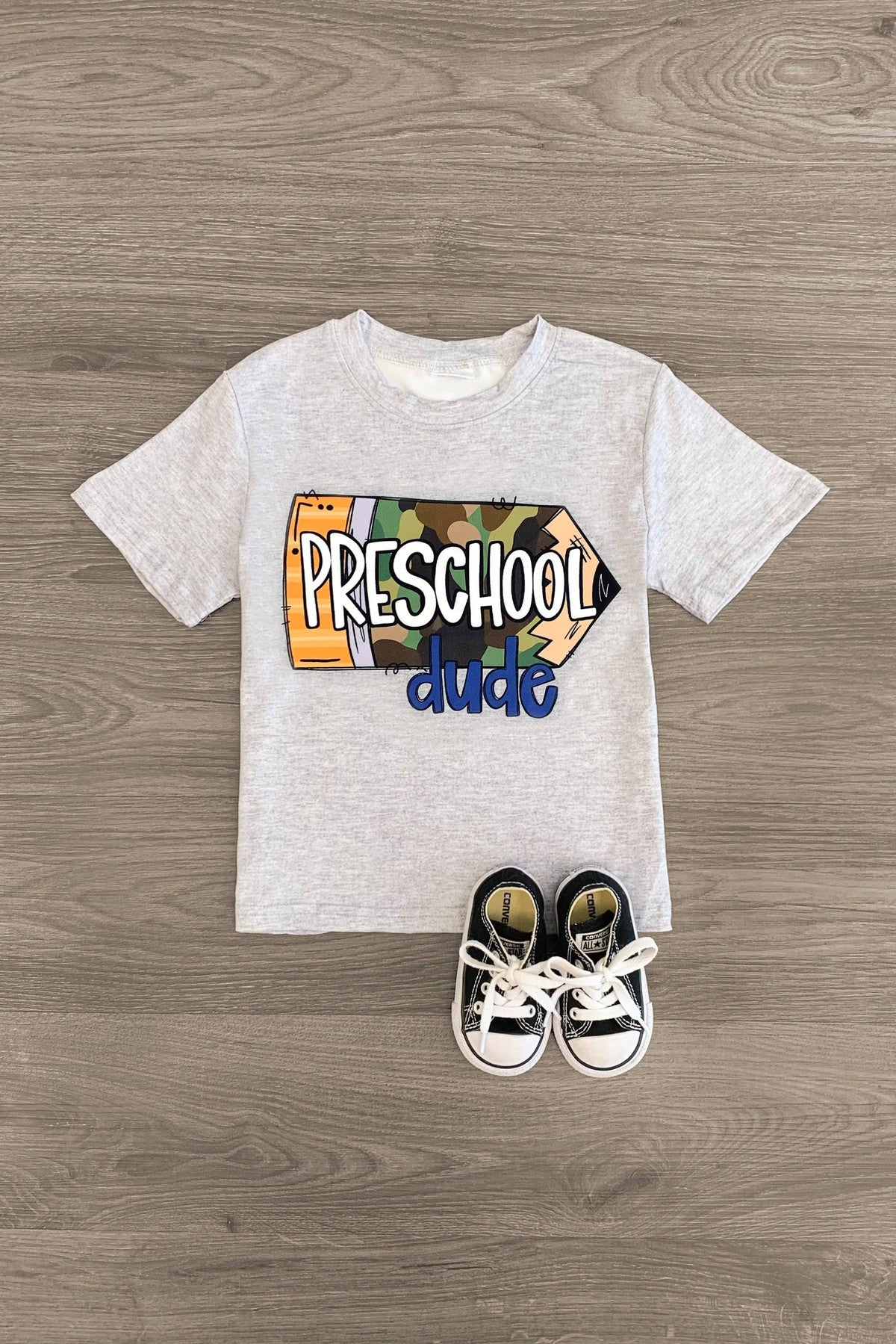 "Preschool - 5th Grade Dude" Camo Pencil Top