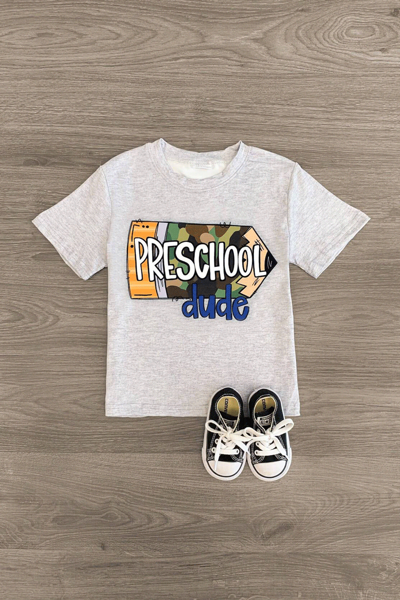 "Preschool - 5th Grade Dude" Camo Pencil Top