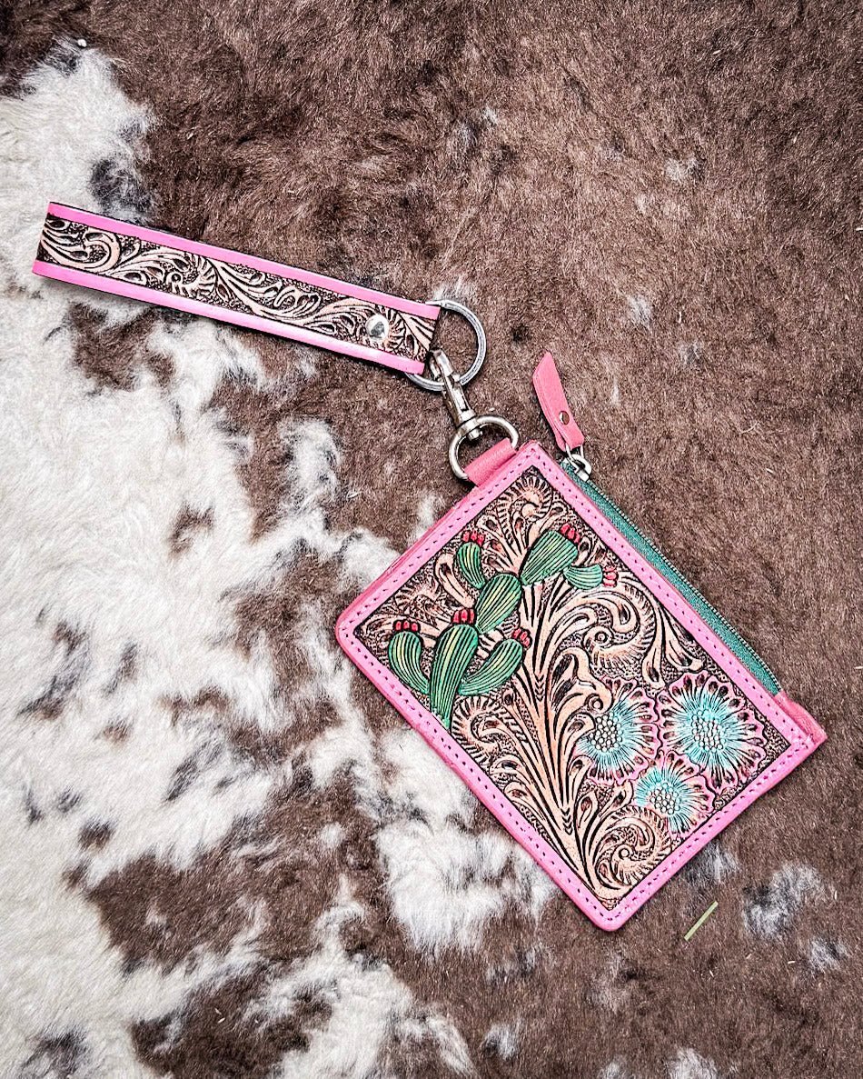 Pride of Prickly Pears Card Holder in Pink by Myra Bag