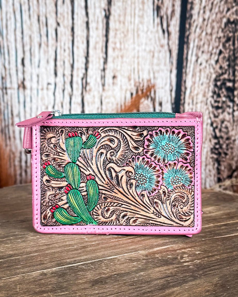 Pride of Prickly Pears Card Holder in Pink by Myra Bag