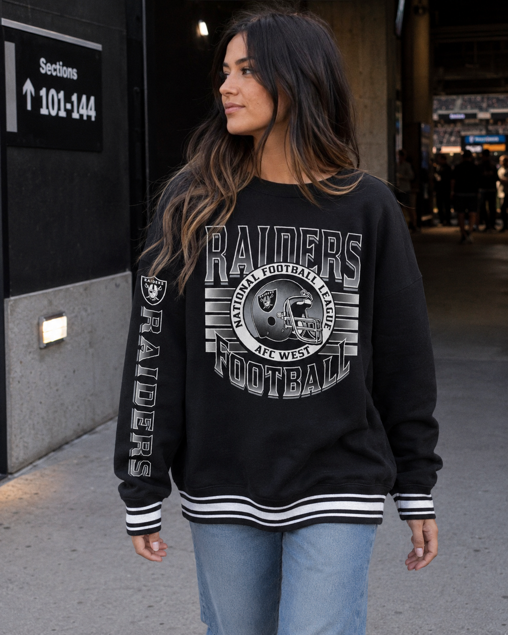 Raiders Striped Crew
